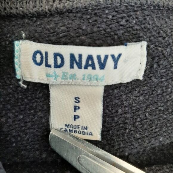 OLD NAVY | Heart Graphic Crewneck Sweatshirt B&W Sz S Flawed - Picture 8 of 9